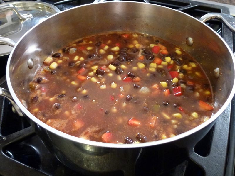 Last-Minute Black Bean Soup via LizsHealthyTable.com #pulses #beans #soup 