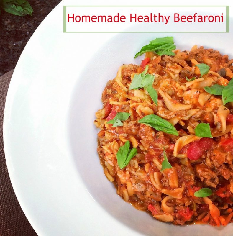 Homemade Healthy Beefaroni via lizshealthytable.com