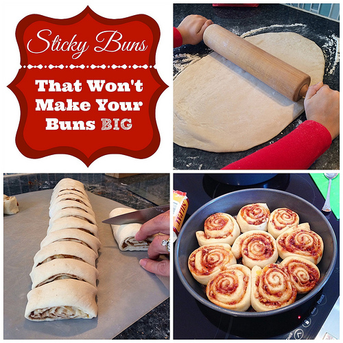 Peachy Pecan Cinnamon Buns #healthy #christmas via LizsHealthyTable.com