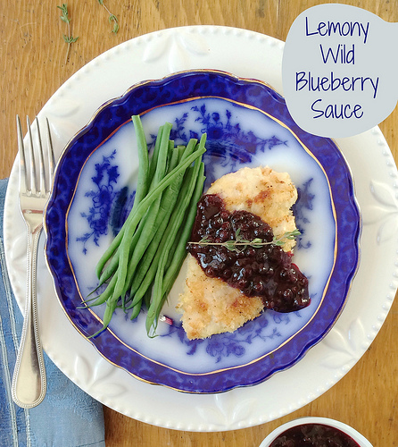 Lemony Wild Blueberry Sauce via LizsHealthyTable.com