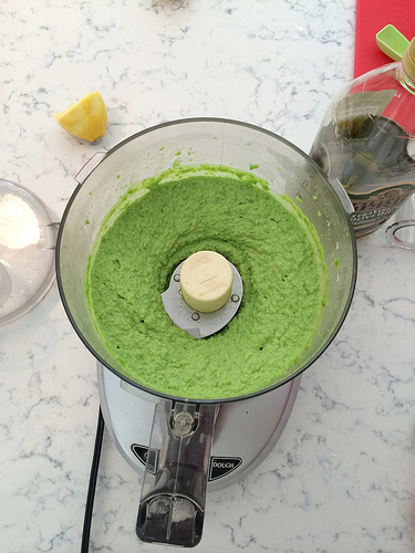 Sweet Pea Crostini via LizsHealthyTable.com