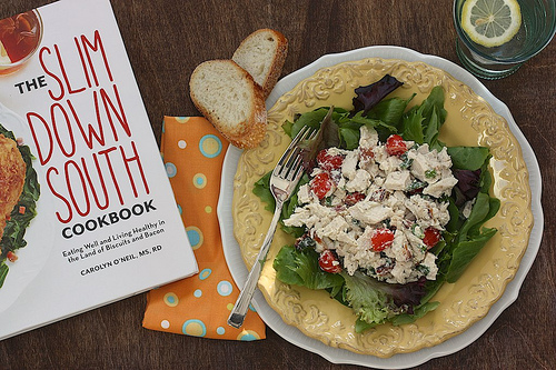 Chicken BLT Salad from The Slim Down South Cookbook via LizsHealthyTable.com
