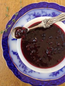 Lemony Wild Blueberry Sauce via LizsHealthyTable.com