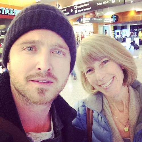 Aaron Paul with Liz via Lizshealthytable.com