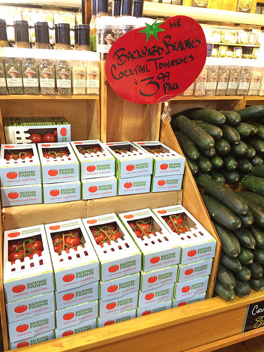 Backyard Farms tomatoes at Wilson Farm in Lexington, MA via Lizshealthytable.com Backyard Farms tomatoes at Wilson Farm in Lexington, MA via Lizshealthytable.com