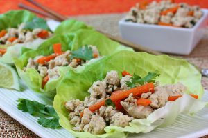 Asian Lettuce Wraps via LizsHealthyTable.com