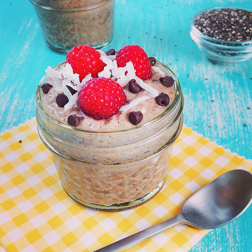 Chocolate Chia Pudding via LizsHealthyTable.com