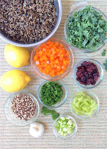 Wild Rice Summer Salad via LizsHealthyTable.com