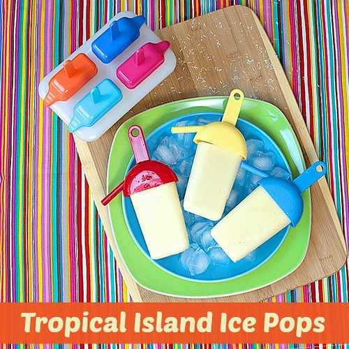 Tropical Island Ice Pops via LizsHealthyTable.com Tropical Island Ice Pops via LizsHealthyTable.com