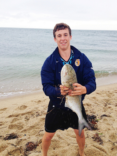 Josh catching bluefish on Nantucket via Lizshealthytable.com