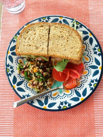 Lunchtime with Wild Rice Summer Salad via Lizshealthytable.com