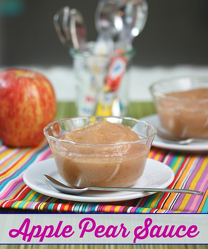Apple Pear Sauce via LizsHealthyTable.com