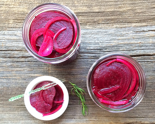 Roasted Pickled Beets photo using smart phone via LizsHealthyTable.com