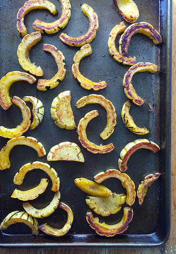 Cinnamon Roasted Delicata Squash Slices via LizsHealthyTable.com