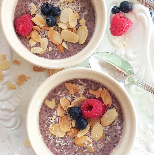 Strawberry Chia Pudding via LizsHealthyTable.com Strawberry Chia Pudding via LizsHealthyTable.com