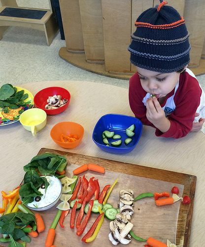 Kids Cooking Green via LizsHealthyTable.com Kids Cooking Green via LizsHealthyTable.com