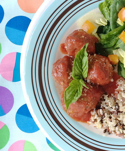 Cha Cha Cha Chia Meatballs via LizsHealthyTable.com