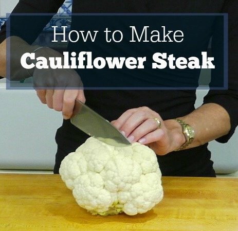 vegan cauliflower steak with white beans via LizsHealthyTable.com How to Make Cauliflower Steak #vegan