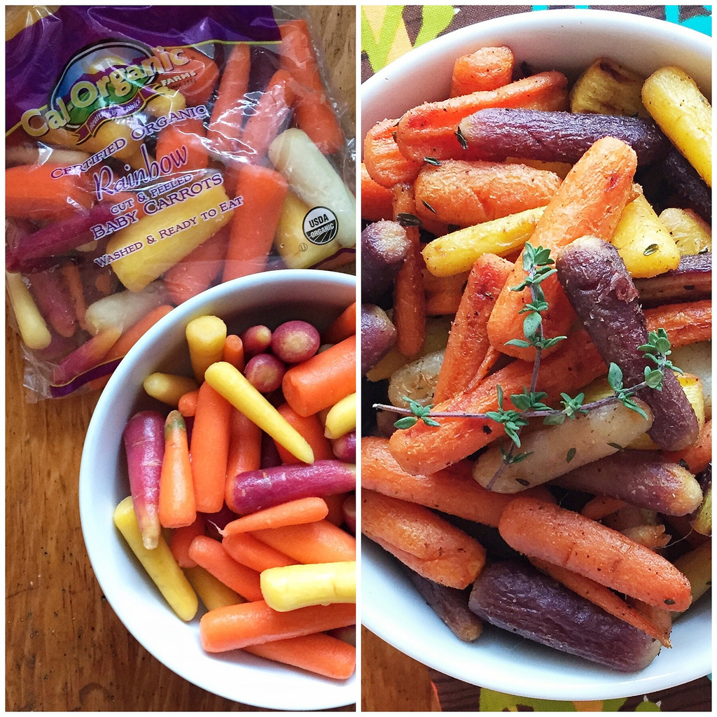 Honey-Roasted Rainbow Carrots via LizsHealthyTable.com