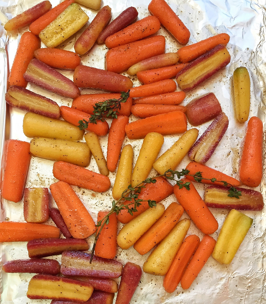 Honey-Roasted Rainbow Carrots via LizsHealthyTable.com