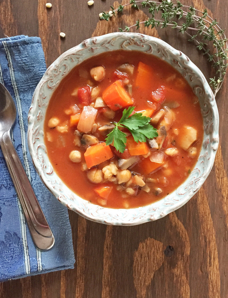 Barley & Bean Soup via LizsHealthyTable.com