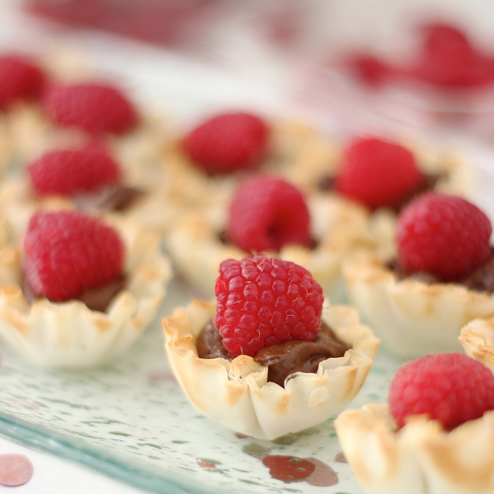 raspberry tartlets via LizsHealthyTable.com