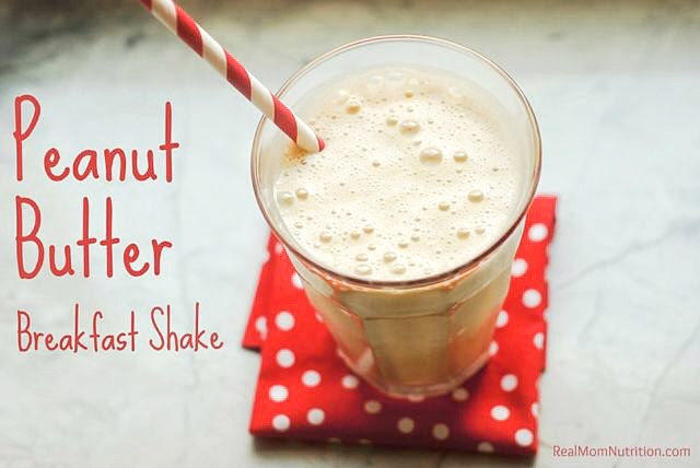 Fun Kid Foods - Peanut Butter Breakfast Shake via LizsHealthyTable.com