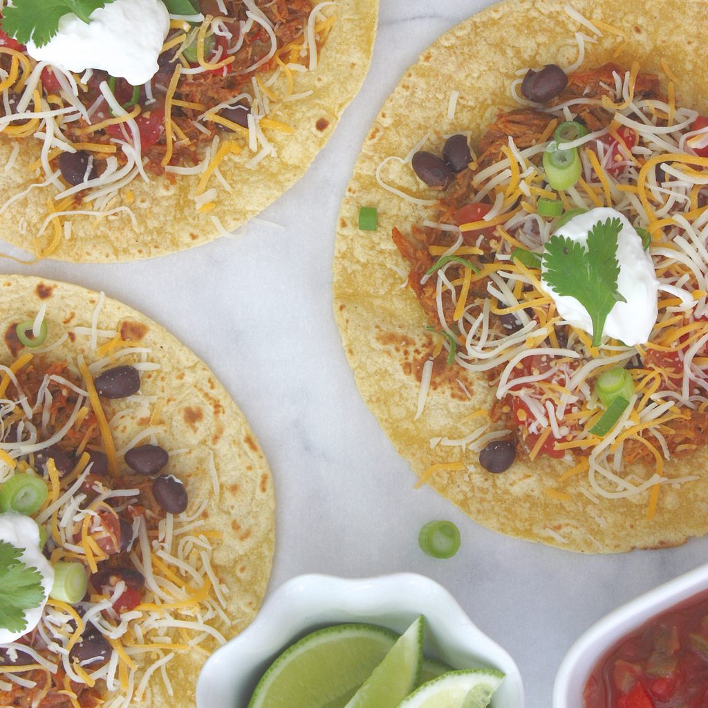 Slow Cooker Pulled Pork via LizsHealthyTable.com