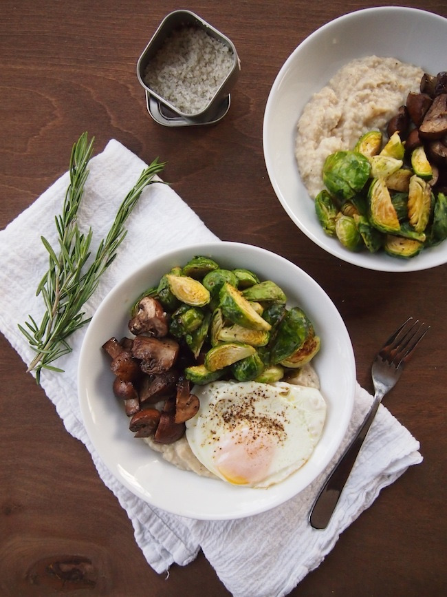 Mashed Bean Bowls with Roasted Vegetables via LizsHealthyTable.com