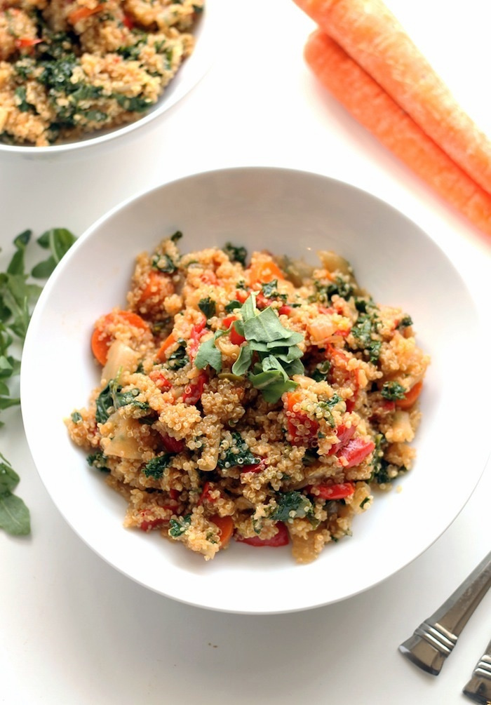 Quinoa "Fried" Rice via LizsHealthyTable.com