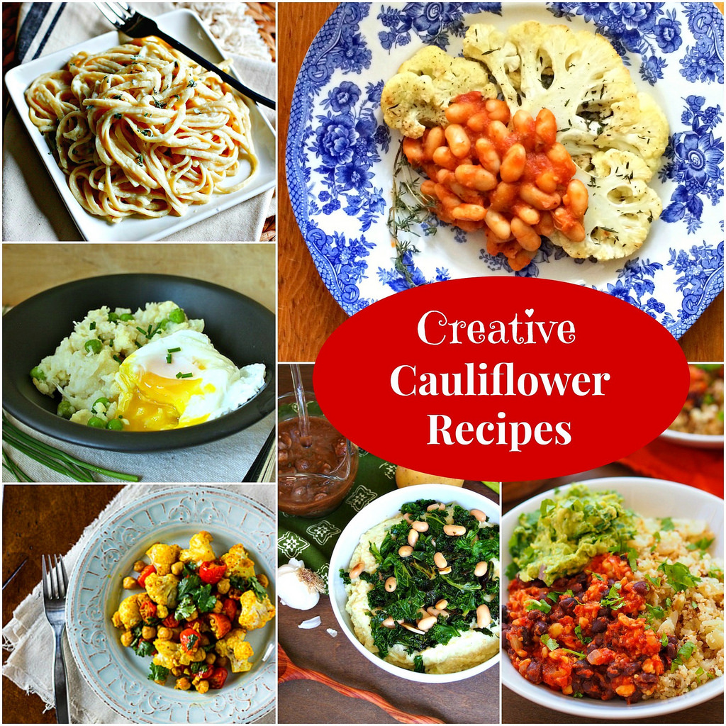 Healthy Cauliflower Recipes via LizsHealthyTable.com