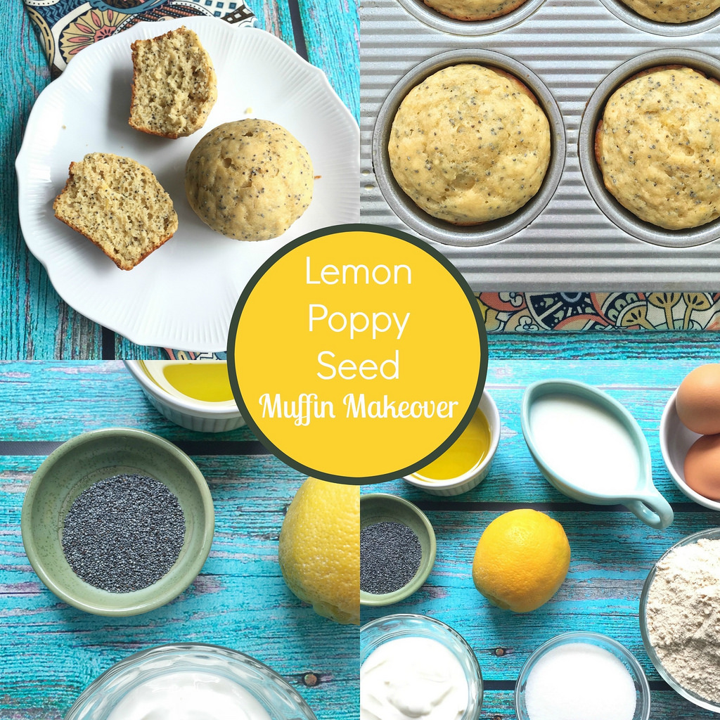Lemon Poppy Seed Muffins via LizsHealthyTable.com