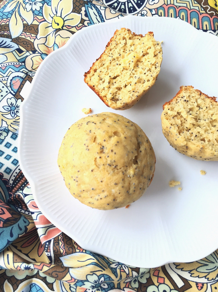 Lemon Poppy Seed Muffins via LizsHealthyTable.com