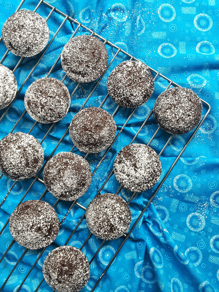 Hummus Brownie Bites via LizsHealthyTable.com