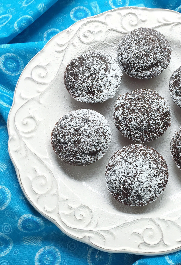 Hummus Brownie Bites via LizsHealthyTable.com