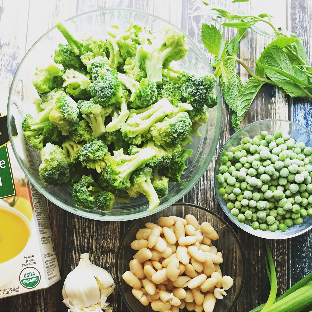 Creamy Broccoli Soup Makeover via LizsHealthyTable.com