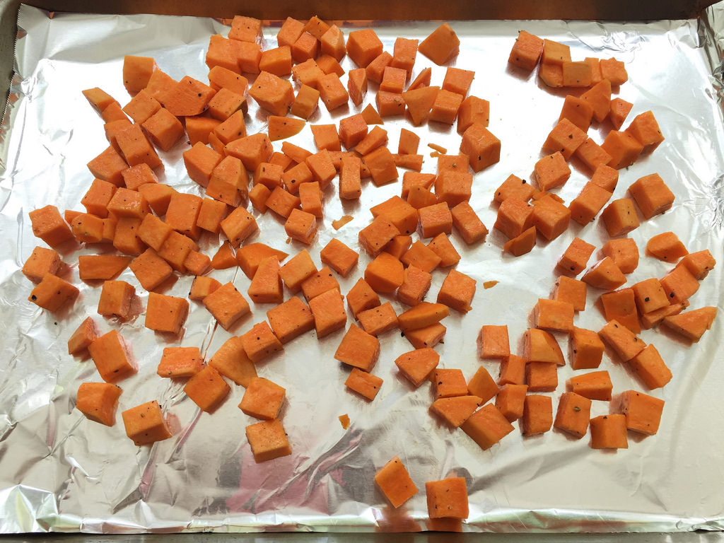 Sweet Potato via LizsHealthyTable.com Sweet Potato and Cauliflower 'Rice' Tabbouleh via LizsHealthyTable.com