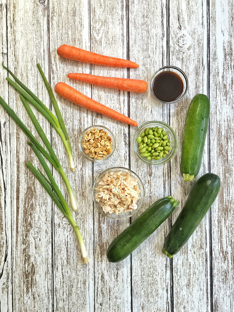 Zoodle and Carrot Lo Mein via LizsHealthyTable.com
