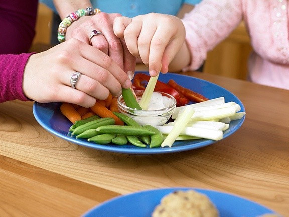 Vegetables and Dip via LizsHealthyTable.com
