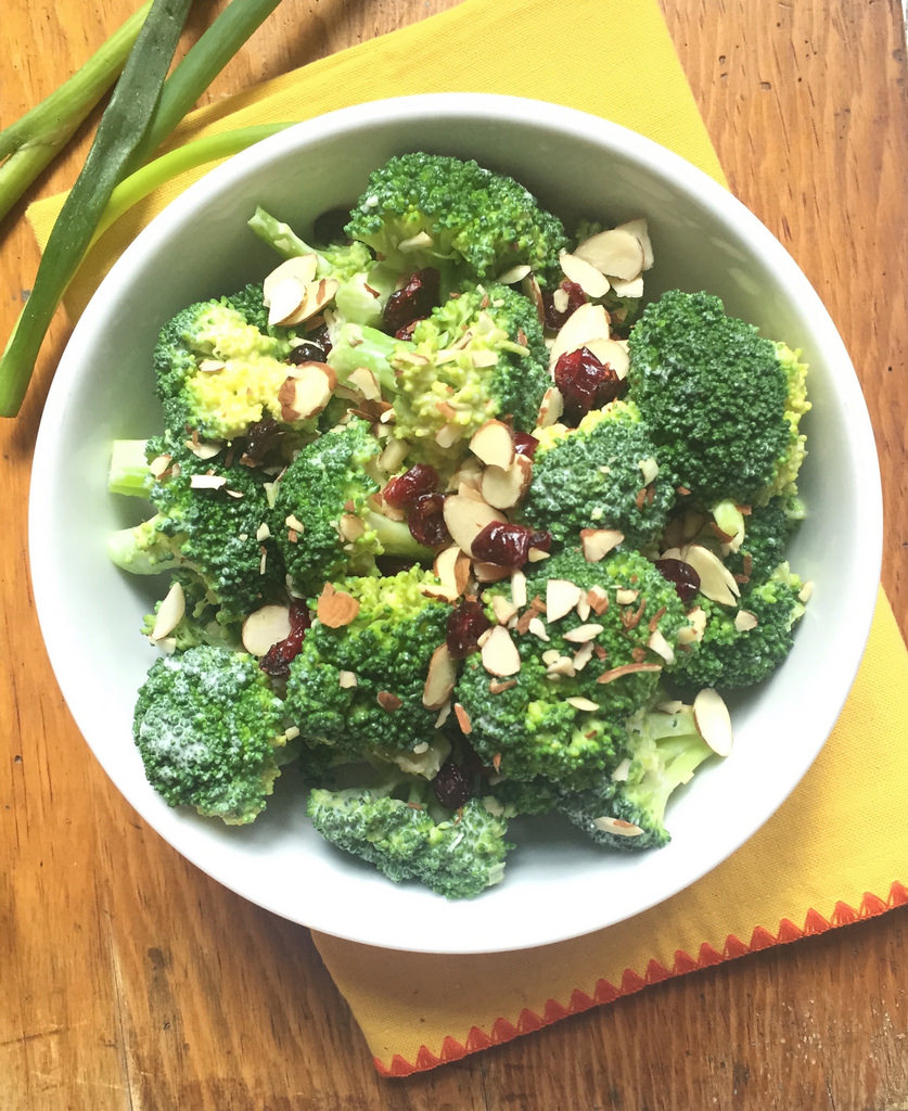 Broccoli Crunch Salad via LizsHealthyTable.com Broccoli Crunch Salad via LizsHealthyTable.com