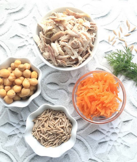 Greek Orzo Chicken Soup via LizsHealthyTable.com