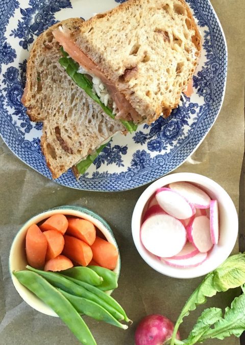 Deli-Lover's Lox Sandwich with Coleslaw and Russian via LizsHealthyTable.com
