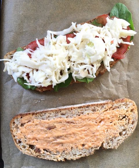 Deli-Lover's Lox Sandwich with Coleslaw and Russian via LizsHealthyTable.com