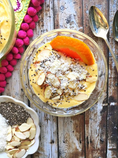 Mango Coconut Soft Serve via LizsHealthyTable.com