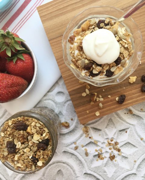 Healthy Homemade Granola via LizsHealthyTable.com