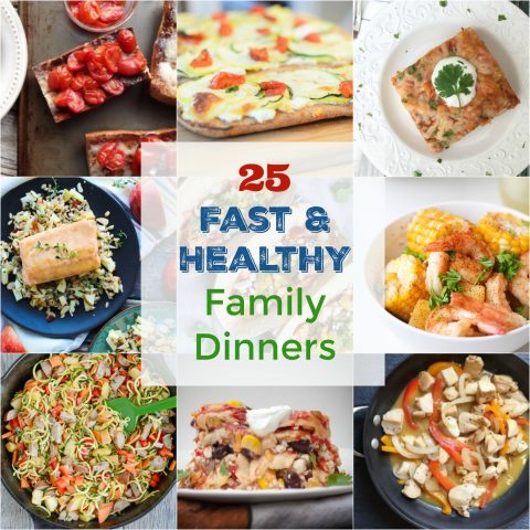 25 Fast and Healthy Family Dinners for Back to School via LizsHealthyTable.com