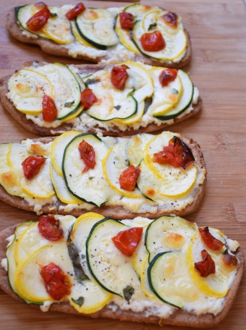 Summer Squash Pizzas from Annette at Food Science Nerd via LizsHealthyTable.com
