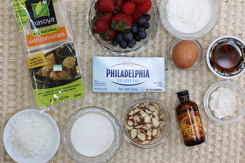 Mini Berry Cheesecakes via LizsHealthyTable.com
