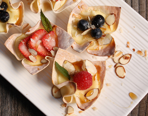 Mini Berry Cheesecakes via LizsHealthyTable.com