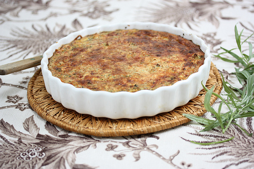 Impossibly Easy Vegetable Pie - a Bisquick Makeover via LizsHealthyTable.com